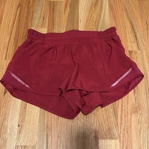 Maroon lululemon shorts